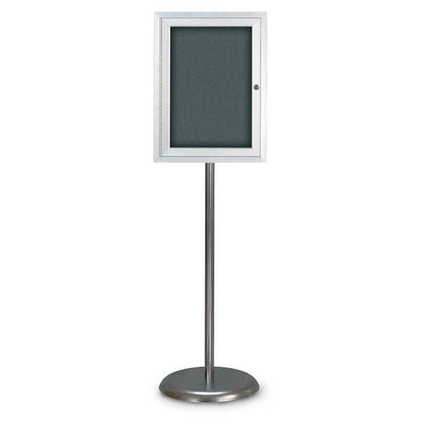 United Visual Products Corkboard, Double Door, Radius Frame, 48x36", Black/Summer Tan Forbo UV7003-BLACK-FORBO - main